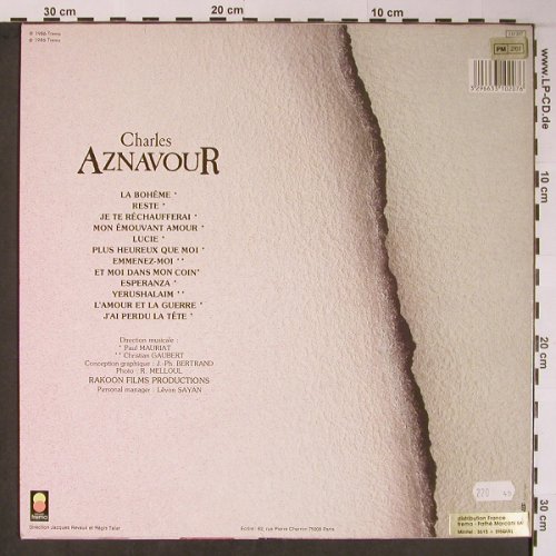 Aznavour,Charles: Same - La Boheme Reste...., Trema(310 207), F, 1986 - LP - X5984 - 7,50 Euro