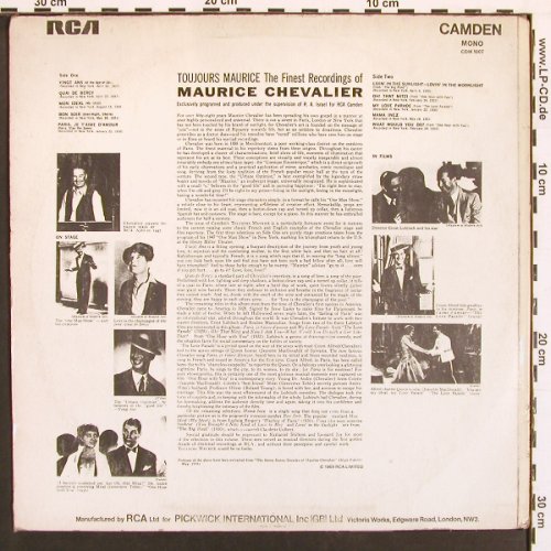Chevalier,Maurice: Toujours Maurice, m-/vg-, greenRCA(CDM1007), UK, Mono, 1969 - LP - X9167 - 5,00 Euro