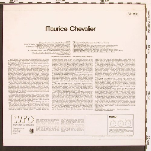 Chevalier,Maurice: Sings His Early Movie Hits, WRC / EMI, Mono(SH 156), UK,  - LP - X9168 - 7,50 Euro