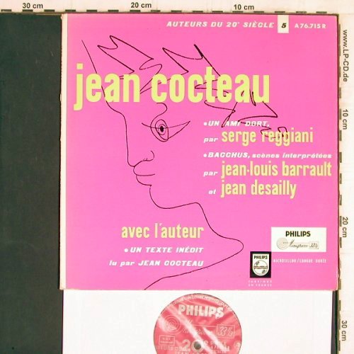 Cocteau,Jean: Auteurs du 20 Siecle 5, Foc, Philips Minigroove(A 76.715 R), F, 1955 - 10inch - Y5555 - 20,00 Euro