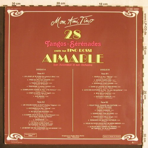 Aimable Son Accordeon et son Orch.: Mon Ami Tino, Foc, Vogue(432001), F, Ri, 1981 - 2LP - Y5860 - 7,50 Euro