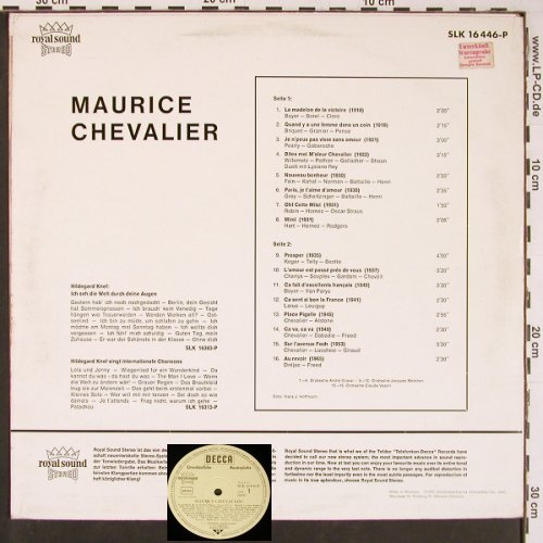 Chevalier,Maurice: Same, Decca(SLK 16 446-P), D, Muster,  - LP - Y591 - 7,50 Euro