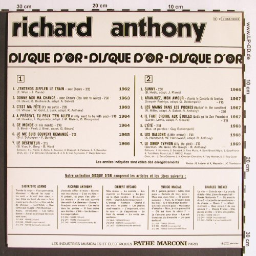 Anthony,Richard: Disque d'Or de , Foc, Columbia(C 064-16049), F, 1972 - LP - Y6368 - 7,50 Euro