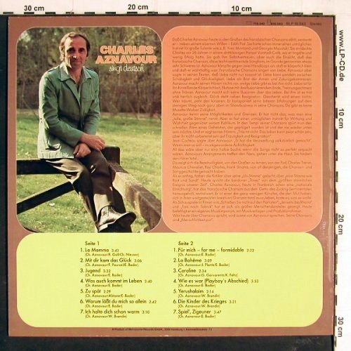 Aznavour,Charles: singt deutsch, Barclay(BLP 16.043), D, 1974 - LP - Y7293 - 6,00 Euro