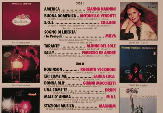 V.A.Cordialmente Italia: Die Top Hits aus..Nannini...Magnum, Metronome(0060.315), D,  - LP - X2584 - 5,00 Euro