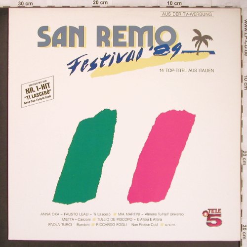 V.A.San Remo Festival'89: 14 Top Titel aus Italien, CBS(465282 1), NL, 1989 - LP - X4763 - 5,00 Euro