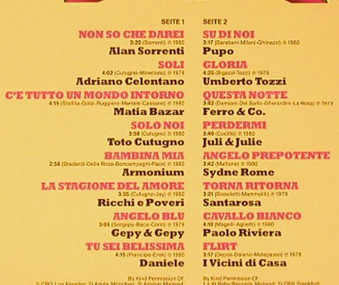 V.A.Hitparade Italia: Alan Sorrenti...I Vicini di Casa, Teldec(6.24401 AP), D, 1980 - LP - X5314 - 5,50 Euro