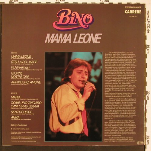 Bino: Mama Leone, Carrere(2934 107), D, 1978 - LP - X9451 - 5,00 Euro