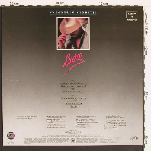 Venditti,Antonello: Cuore, Ultraphone(6.25977 AP), D, 1984 - LP - Y5011 - 6,00 Euro