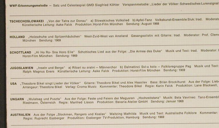 V.A.Lieder der Volker, Intermezo: 1968, Foc, m /vg+, WWF Köln(12 PAL 4540), D, 1968 - LP - H1561 - 6,00 Euro