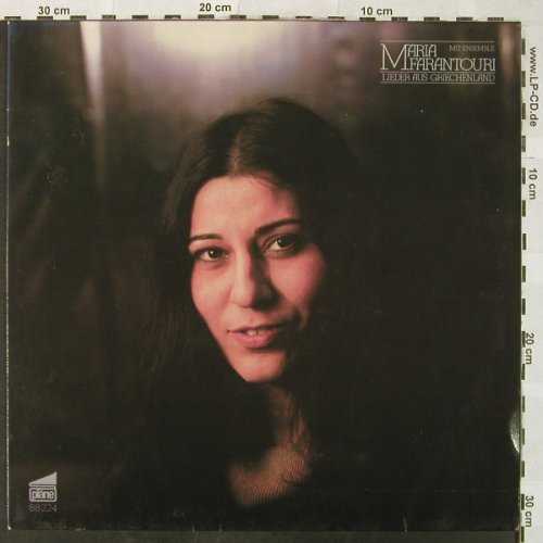 Farantouri,Maria: Lieder aus Griechenland, Pläne(88 224), D, 1980 - LP - H5151 - 6,00 Euro