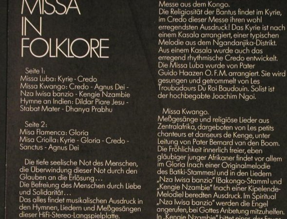 Missa in Folklore: Same,Sonderauflage Mission Aktuell, Philips(6475 001), D, Foc,  - LP - H66 - 6,00 Euro