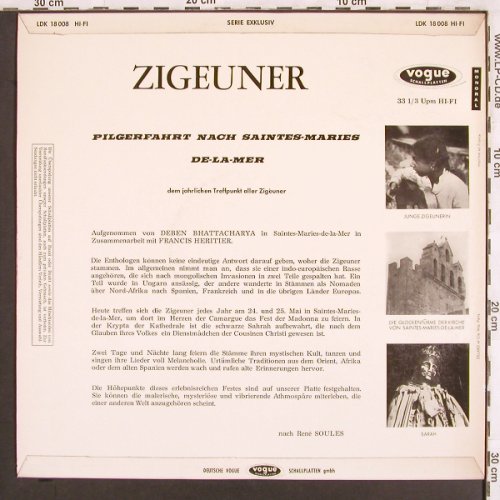 V.A.Zigeuner - Pilgerfahrt: nach Saintes-Maries de la Mer, Vogue(LDK 18 008), D, 1965 - LP - X3245 - 12,50 Euro