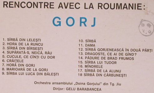 Doina Gorjului: Gory, Dir.Gelu Barabancea, Electrecord(STM-EPE 0803), RO, 1971 - LP - X5551 - 7,50 Euro