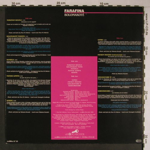 Farafina: Bolomakote, VeraBra(LP 26), D, 1989 - LP - X6811 - 7,50 Euro
