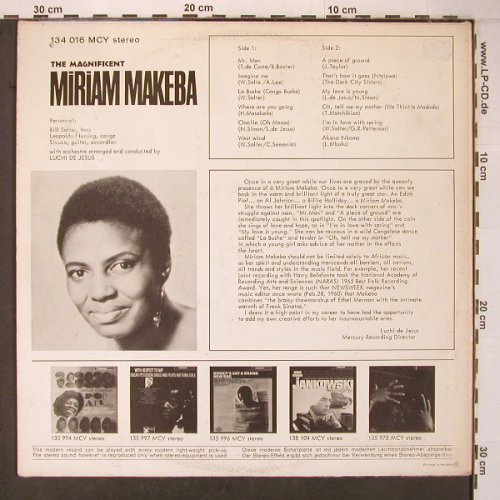 Makeba,Miriam: The Magnificent, VG+/m-, Mercury(134 016 MCY), NL,  - LP - X7011 - 18,00 Euro