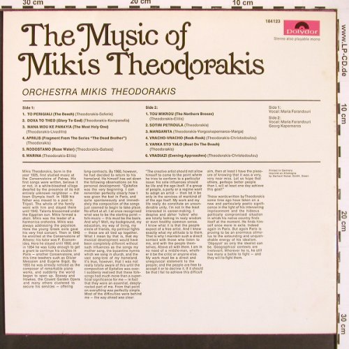Theodorakis,Mikis - Orchestra: The Music of, M.Farandoui, Polydor(184 123), D, Ri,  - LP - X9433 - 7,50 Euro