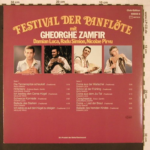 V.A.Festival der Panflöte: Zamfir,Damian Luca,R.Simoni,N.Pirvu, Pandora(66855 8), D, ClubEd, 1978 - LP - Y1443 - 6,00 Euro