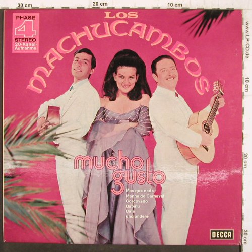 Los Machucambos: Mucho Gusto, promo sticker on label, Decca/ phase 4(SLK 16 858-P), D,  - LP - F8979 - 5,00 Euro