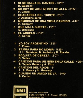 Gauchos: 4, Foc, Odeon/EMI(J 062-21.028), E, 1973 - LP - F8992 - 7,50 Euro