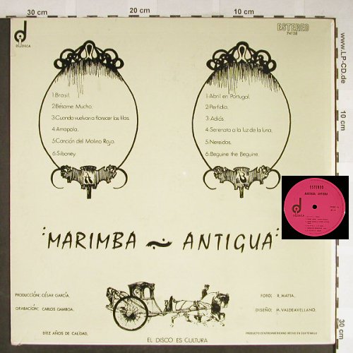 Marimba Antigua: Same, vg+/m-, plays well, DiDECA(74 158), Guatemala, 1974 - LP - H2020 - 9,00 Euro