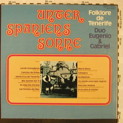 Duo Eugenio & Gabriel: Unter Spaniens Sonne-Tenerife, BASF(10 22165-2), D, 1974 - LP - H5121 - 5,50 Euro