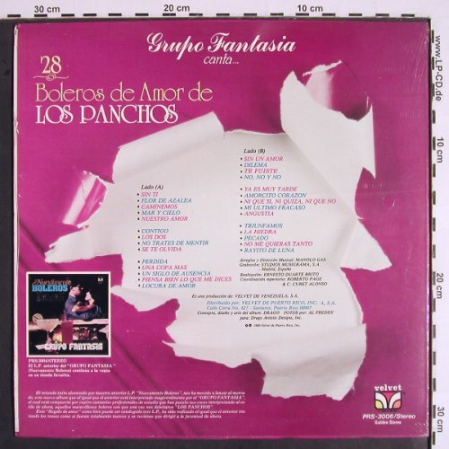 Los Panchos: 28 Boleros de Amor de,FS-New,sealed, Velvet (PRS-3006/ST.), PuertoRico, 1980 Typ: LP Best.-Nr.: V1881 Preis: 7,50 Euro