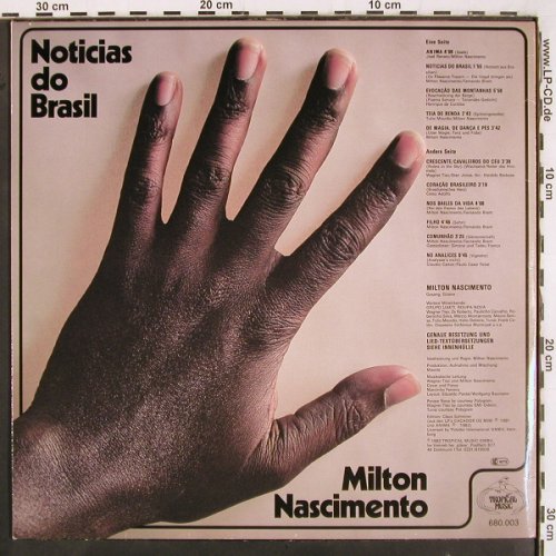 Nascimento,Milton: Noticias do Brasil, Tropical Music (680.003), D, 1983 Typ: LP Best.-Nr.: V3288 Preis: 9,00 Euro