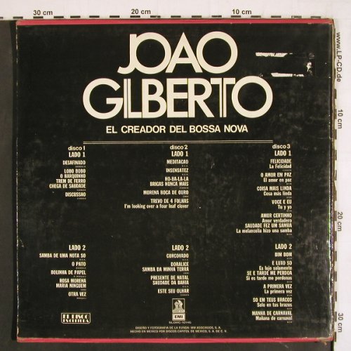 Gilberto,Joao: El Creador del Bossa Nova, m-/vg+, Odeon(SLOMC-10146), MEX, 1972 - 3LP - V3784 - 20,00 Euro