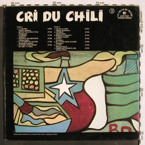 Aparcoa: Cri Du Chili, Foc, Le Chant Du Monde(LDX 74521), F, 1973 - LP - V3832 - 12,50 Euro