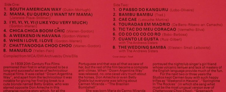 Miranda,Carmen: South American Way, MCA Coral(CDL 8029), UK, Ri,  - LP - X141 - 12,50 Euro