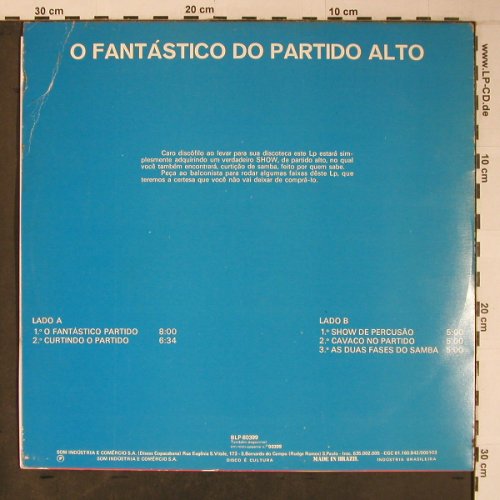 Partido Alto: O Fantastico do, m /vg+, Beverly(BLP-80399), Brasil, 1981 - LP - X6385 - 9,00 Euro