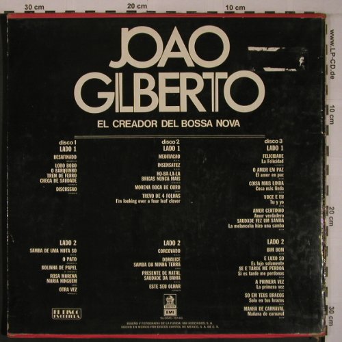 Gilberto,Joao: El Creador del Bossa Nova, Odeon(SLOMC-10146), MEX, 1972 - 3LP - X6928 - 37,00 Euro