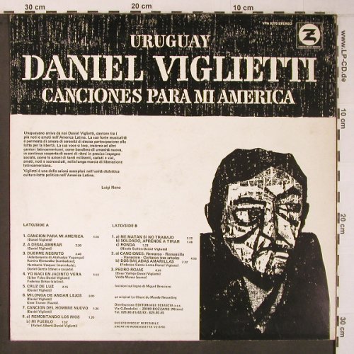 Viglietti,Daniel: Canciones Para Mi America, Z(VPA 8275), I, vg+/vg+, 1976 - LP - X6984 - 5,00 Euro