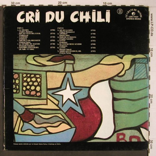 Aparcoa: Cri Du Chili, Foc, Le Chant Du Monde(LDX 74521), F,  - LP - X6987 - 8,00 Euro