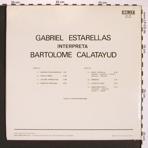 Estarellas,Gabriel: Interpreta Bartolome Calatayud, Foc, Maller(API-86), E, 1982 - LP - X8238 - 7,50 Euro