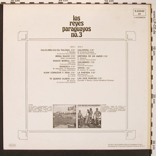 Los Reyes Paraguayos: No.3, Decca(6.23348 AF), D, 1977 - LP - X8595 - 6,00 Euro
