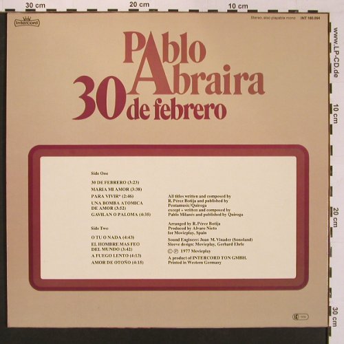 Abraira,Pablo: 30 De Febrero, Intercord(INT 160.094), D, 1977 - LP - X8737 - 7,50 Euro