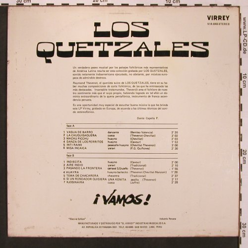 Los Quetzales: Vamos!, Virrey(VIR-840), Peru, 1973 - LP - X9017 - 9,00 Euro