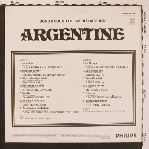 V.A.Argentine: Songs & Sound The World Around, Philips(6347 196), NL, 1973 - LP - X9862 - 7,50 Euro