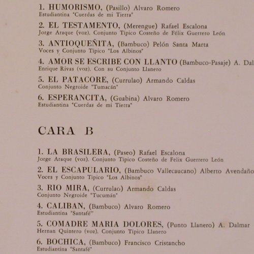 V.A.Cafe - Colombia Y Su Musica 1+2: Lucio Bermudez...Alvaro Romero, Philips(P 631816 L/821L), Colombia,  - LP*2 - X9942 - 24,00 Euro