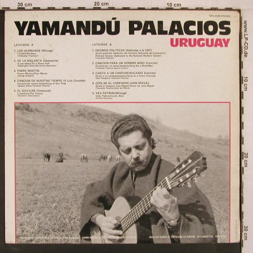 Palacios,Yamandu: Cancion de nuestro tiempo, Zodiaco(VPA 8235), I, Booklet, 1975 - LP - Y2367 - 9,00 Euro