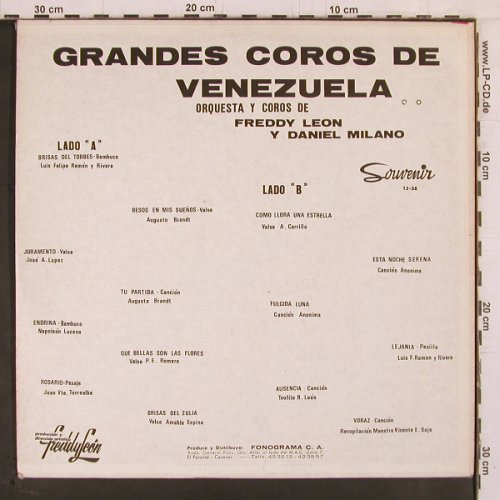 V.A.Grande Coros de Venezuela: Luis Felipe Ramon... V.E.Sojo, Souvenier(13-38), Venezuela,  - LP - Y2412 - 7,50 Euro