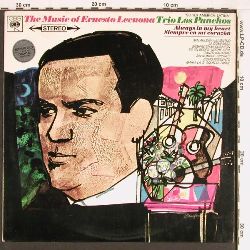 Trio Los Panchos: The Music of Ernesto Lecuona, CBS(SBPG 62 597), UK, woc, 1966 - LP - Y4579 - 9,00 Euro