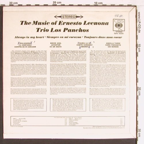 Trio Los Panchos: The Music of Ernesto Lecuona, CBS(SBPG 62 597), UK, woc, 1966 - LP - Y4579 - 9,00 Euro