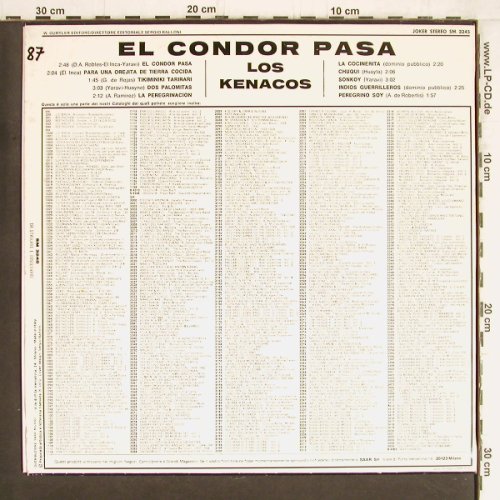 Los Kenacos: El Condor Pasa, woc, Joker(SM 3245), I, 1972 - LP - Y4768 - 6,00 Euro