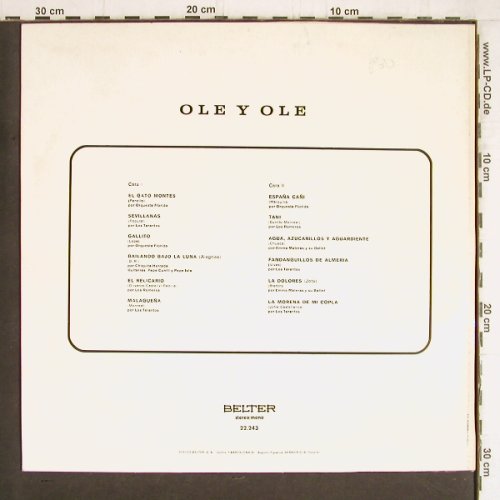 V.A.Ole Y Ole: Orquesta Florida, Los Tarantos.., Belter(22.243), E,  - LP - Y4789 - 7,50 Euro