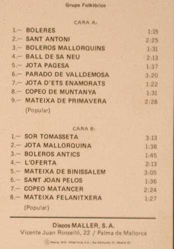 Sestol des Gerrico: Folklore de Mallorca, Foc, Maller(FS-41), E, 1979 - LP - Y5361 - 6,00 Euro