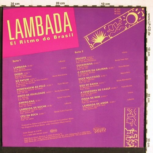 V.A.Lambada-El Ritmo do Brasil: La Banda,Vitoria,Banda Marrakeche.., Dino(2331), D, 1989 - LP - Y7249 - 7,50 Euro