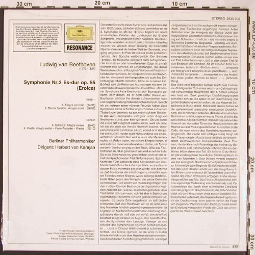 Beethoven,Ludwig van: Symphonie Nr.3,op.55 Eroica, FS-Neu, D.Gr. Resonance(2535 302), D,  - LP - K1006 - 9,00 Euro